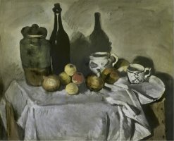 Still Life with Table Utensils by Paul Cezanne