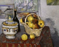 Still Life with Tureen C 1877 by Paul Cezanne