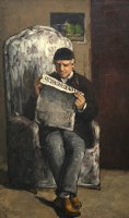 The Artists Father Reading L Evenement by Paul Cezanne