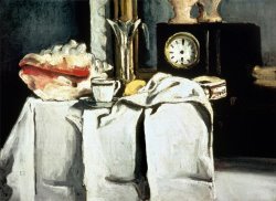 The Black Marble Clock C 1870 Oil on Canvas by Paul Cezanne