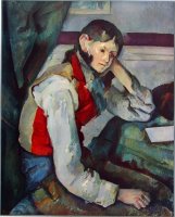 The Boy with Red Vest by Paul Cezanne