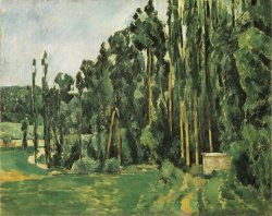 The Poplars Les Peupliers by Paul Cezanne