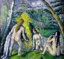 The Three Bathers Circa 1879 82 by Paul Cezanne