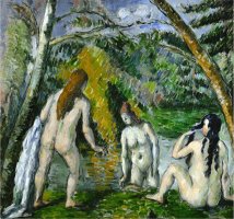 Three Bathers 1879 1882 by Paul Cezanne