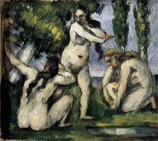 Three Bathers Trois Baigneuses by Paul Cezanne