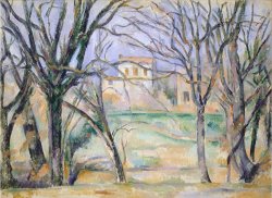 Trees And Houses 1885 86 by Paul Cezanne