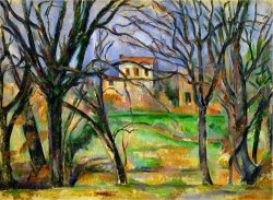 Trees And Houses Circa 1885 by Paul Cezanne
