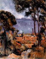 View of Estaque by Paul Cezanne