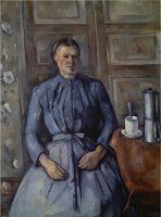 Woman with Coffee Pot Femme a La Cafetiere About 1890 95 by Paul Cezanne
