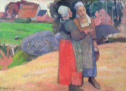 Breton Peasants by Paul Gauguin