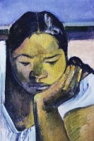Detail of Woman From Te Faaturuma by Paul Gauguin