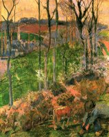 Landscape From Pont Aven, Brittany by Paul Gauguin