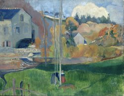 Landscape in Brittany. The David Mill by Paul Gauguin