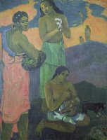 Maternity, Or Three Women on The Seashore by Paul Gauguin