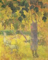 Picking Fruit from a Tree by Paul Gauguin