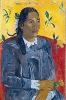 Tahitian Woman with a Flower by Paul Gauguin