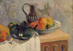 Teiera Brocca e Frutta by Paul Gauguin