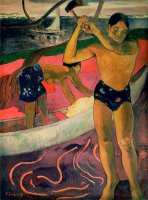 The Man with an Axe by Paul Gauguin