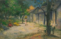 Village in Martinique (femmes Et Chevre Dans Le Village) by Paul Gauguin