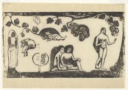 Women, Animals, And Foliage by Paul Gauguin