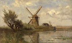Windmill on a Pond by Paul Joseph Constantin Gabriel