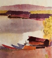 Kleiner Hafen 1914 by Paul Klee