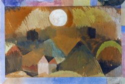Landschaft in Rot Mit Dem Weissen Gestirn 1917 by Paul Klee