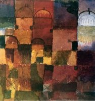 Rote Und Weibse Kuppeln C 1914 by Paul Klee