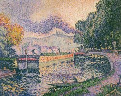 The Tugboat, Canal in Samois by Paul Signac