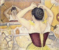 Woman at Her Toilette Wearing a Purple Corset by Paul Signac