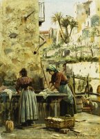 The Washerwomen by Peder Monsted