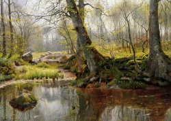 A Tranquil Pond by Peder Mork Monsted
