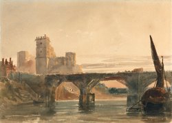 Chepstow Castle From The Bridge by Peter de Wint