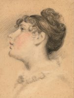 Head of a Girl Probably a Study of Mrs. De Wint by Peter de Wint