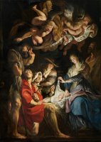 Birth Of Christ Adoration Of The Shepherds by Peter Paul Rubens