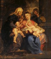 La Sagrada Familia Con Santa Isabel Y San Juan by Peter Paul Rubens