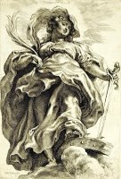 Saint Catherine (of Alexandria) in The Clouds by Peter Paul Rubens