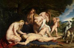 The Death of Adonis (with Venus, Cupid, And The Three Graces) by Peter Paul Rubens