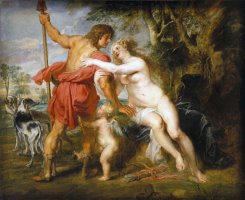 Venus And Adonis by Peter Paul Rubens