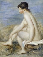 A Seated Bather by Pierre Auguste Renoir