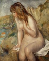  Bather seated on a rock by Pierre Auguste Renoir