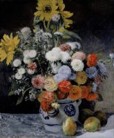 Mixed Flowers in an Earthenware Pot by Pierre Auguste Renoir