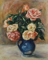 Roses in a Jug by Pierre Auguste Renoir