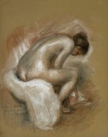 Seated Nude by Pierre Auguste Renoir