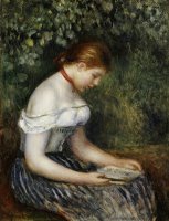 The Reader A Seated Young Girl by Pierre Auguste Renoir