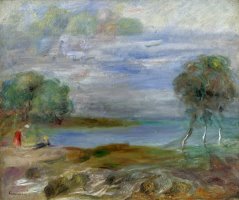 Two People at The Water's Edge by Pierre Auguste Renoir