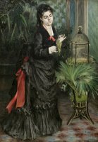 Woman with Parrot (la Femme a La Perruche) by Pierre Auguste Renoir
