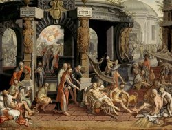 The Healing of The Paralytic, Pool of Bethesda by Pieter Aertsen