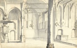 Interieur Van De Sint Odulphuskerk Te Assendelft by Pieter Jansz Saenredam