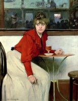 Chica In A Bar by Ramon Casas i Carbo
